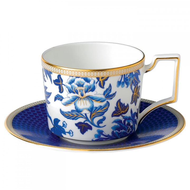 Hibiscus tekop med underkop - floral - Wedgwood