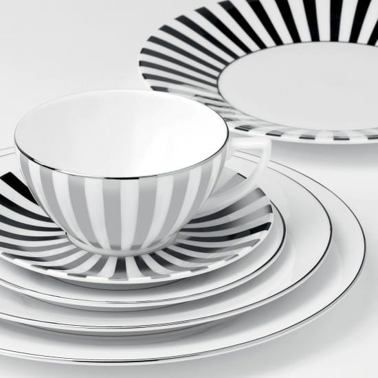 Platinum tallerken stribet, Ø 23 cm Wedgwood