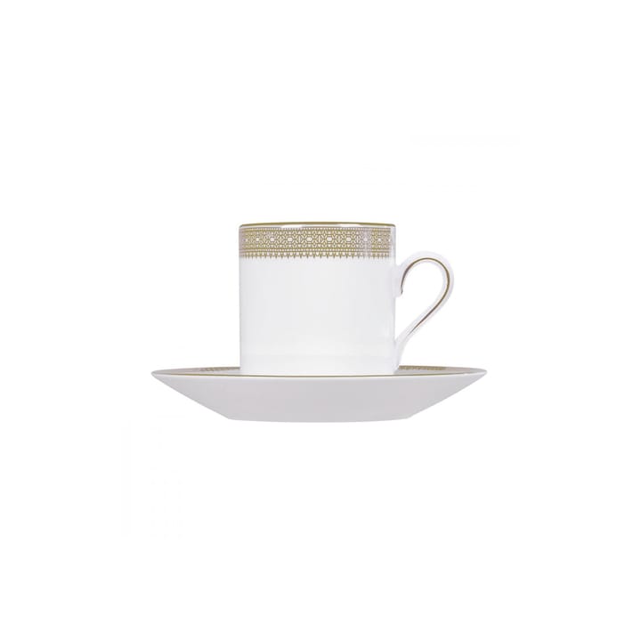 Vera Wang Lace Gold tallerken til kaffekop - hvid - Wedgwood
