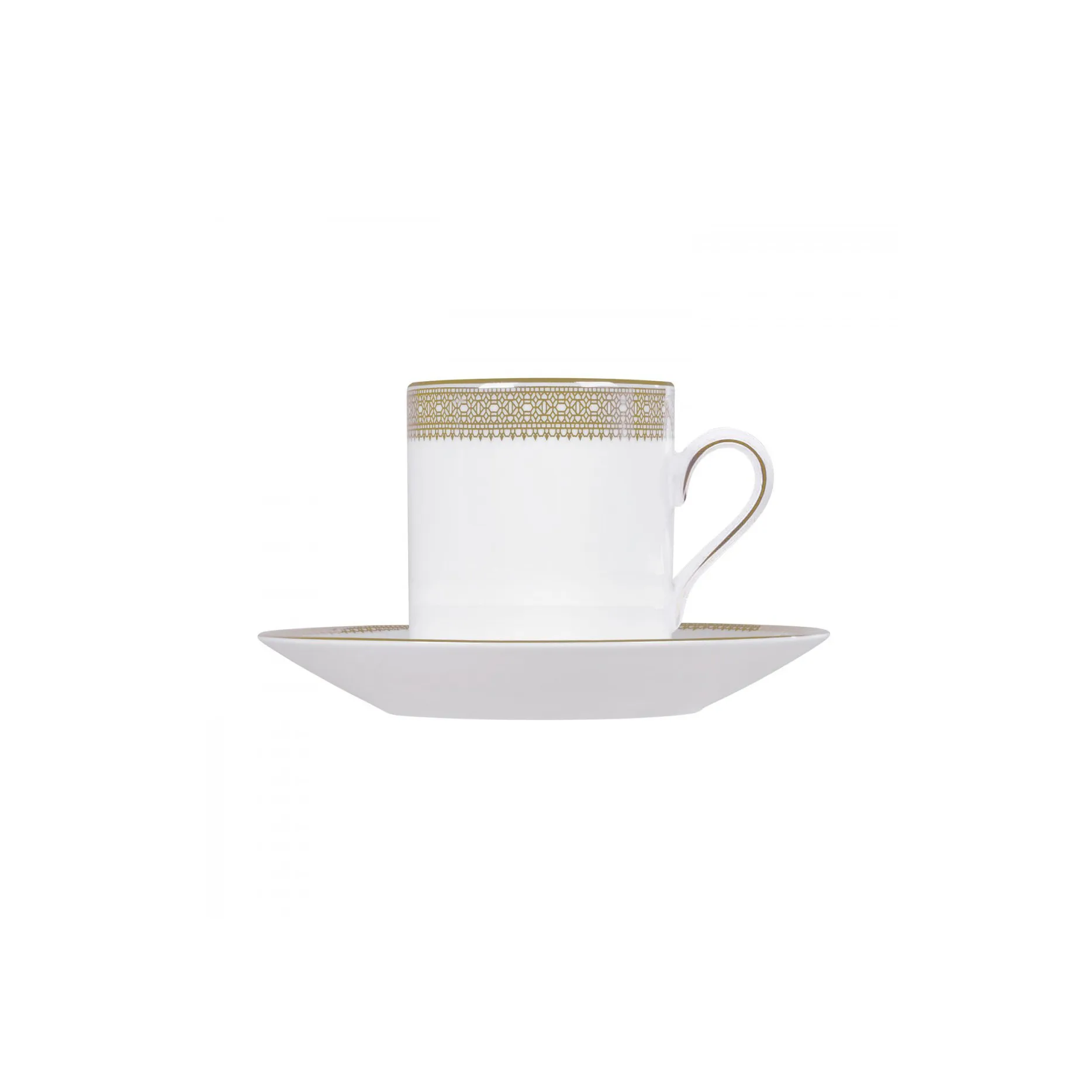 Vera Wang Lace Gold tallerken til kaffekop, hvid Wedgwood