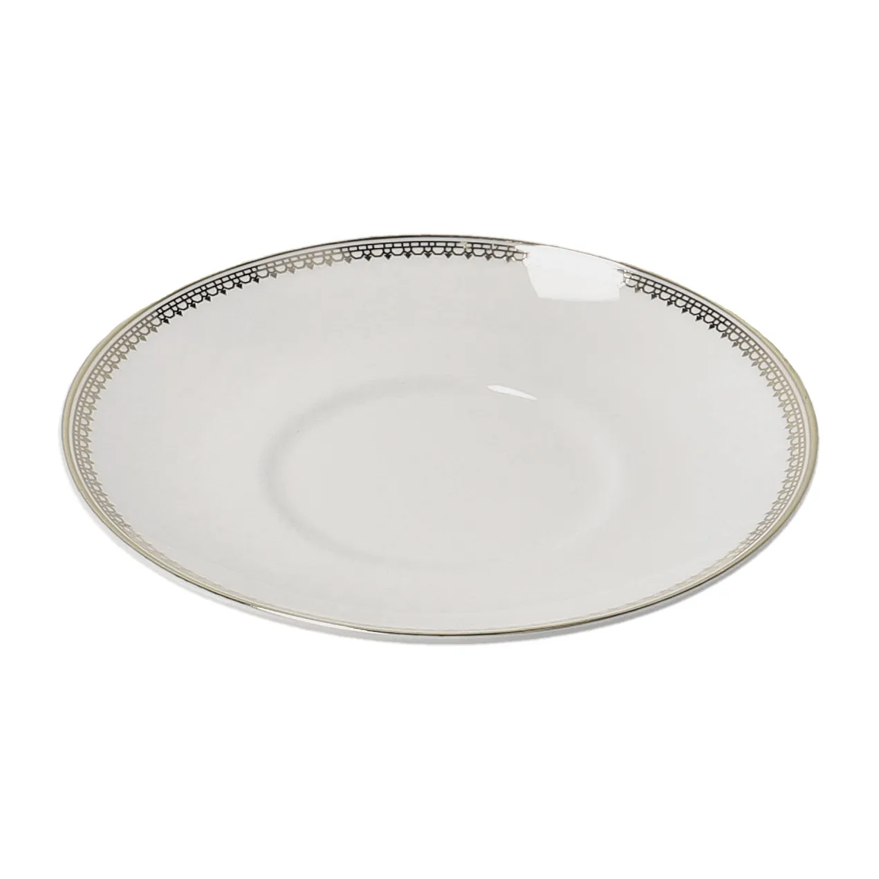 Vera Wang Lace Gold tallerken til kaffekop, hvid Wedgwood