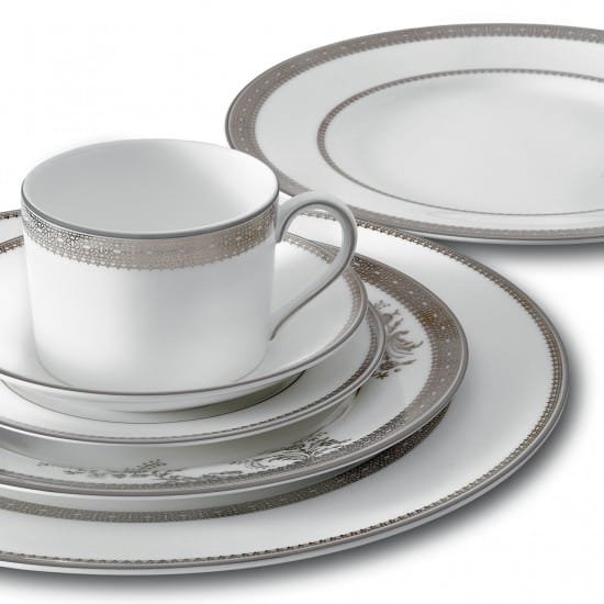 Vera Wang Lace Platinum tallerken, Ø 15 cm Wedgwood