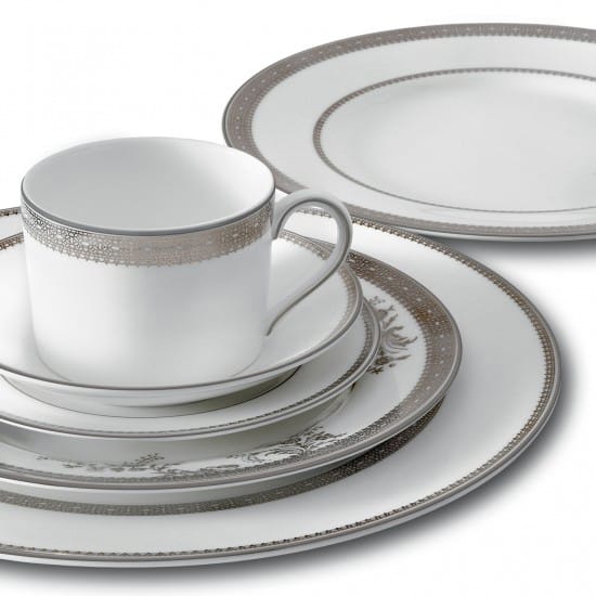 Vera Wang Lace Platinum tallerken, Ø 27 cm Wedgwood