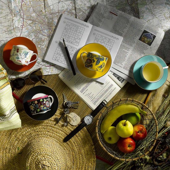 Wonderlust kop med underkop, Yellow tonquin Wedgwood