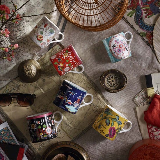 Wonderlust krus stor, yellow tonquin Wedgwood