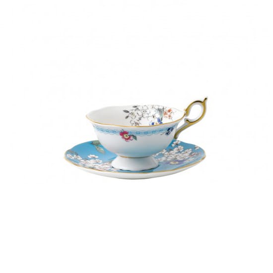 Wonderlust lille tekop med underkop - Blossom - Wedgwood