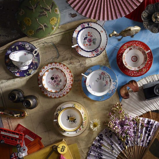 Wonderlust lille tekop med underkop, Jasmine bloom Wedgwood