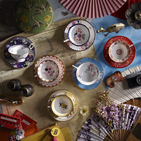 Wonderlust lille tekop med underkop, Midnight garden Wedgwood