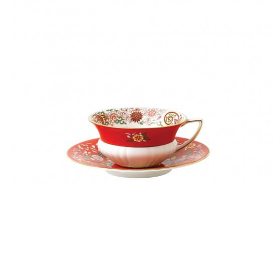 Wonderlust tekop med underkop - Crimson jewel - Wedgwood