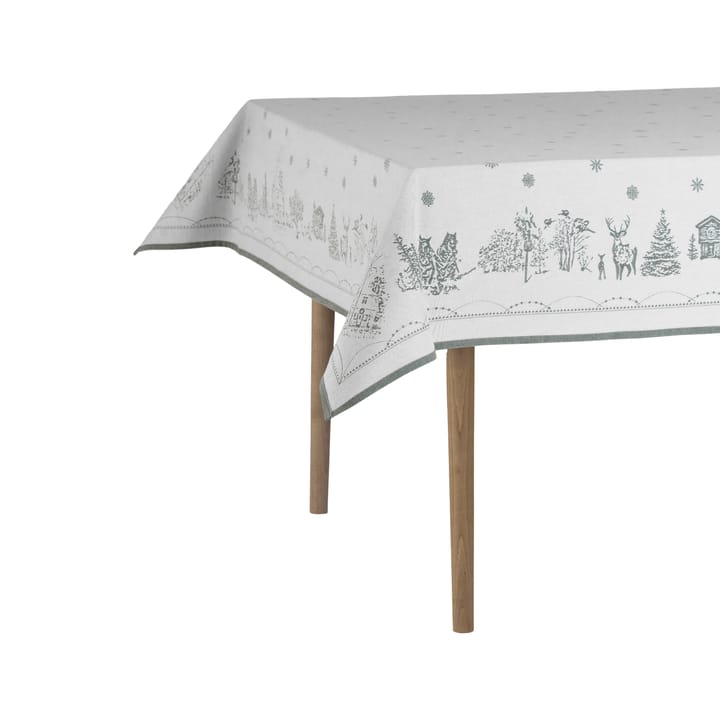 Julemorgen dug, Hvid-grøn, 140x240 cm Wik & Walsøe