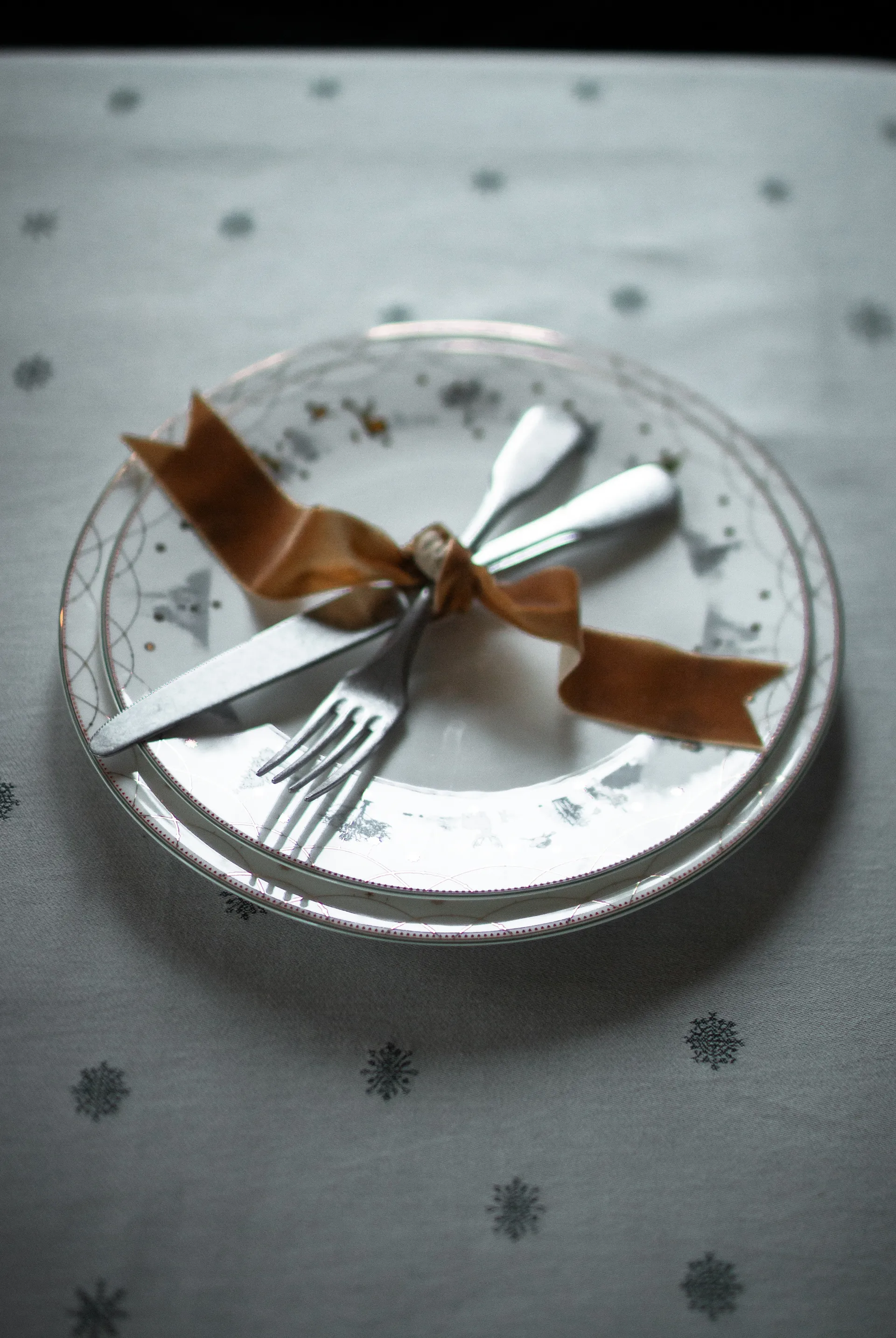 Julemorgen dug, Hvid-grøn, 140x340 cm Wik & Walsøe