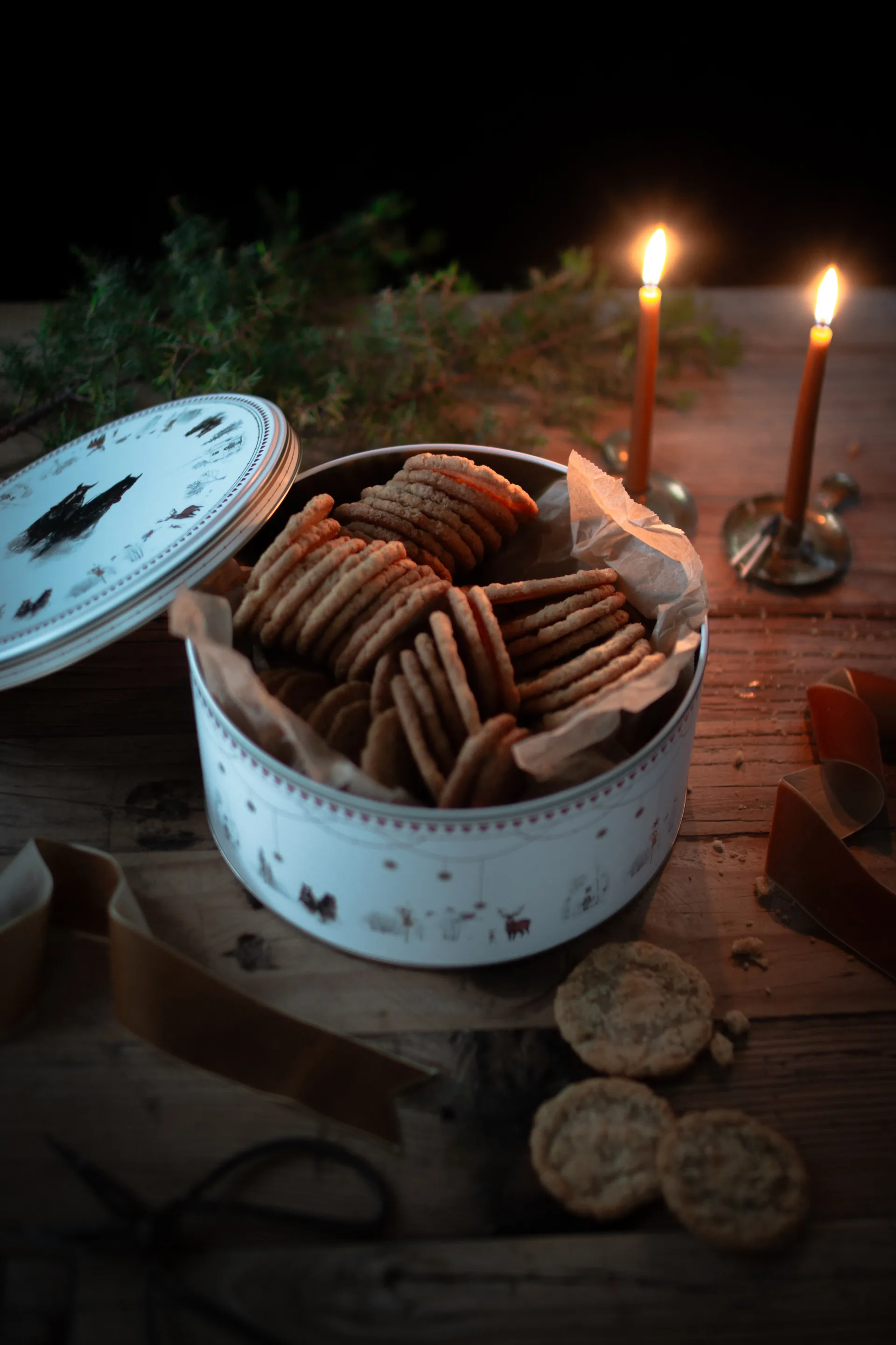 Julemorgen Story kagedåse 2 dele, Hvid-multi Wik & Walsøe