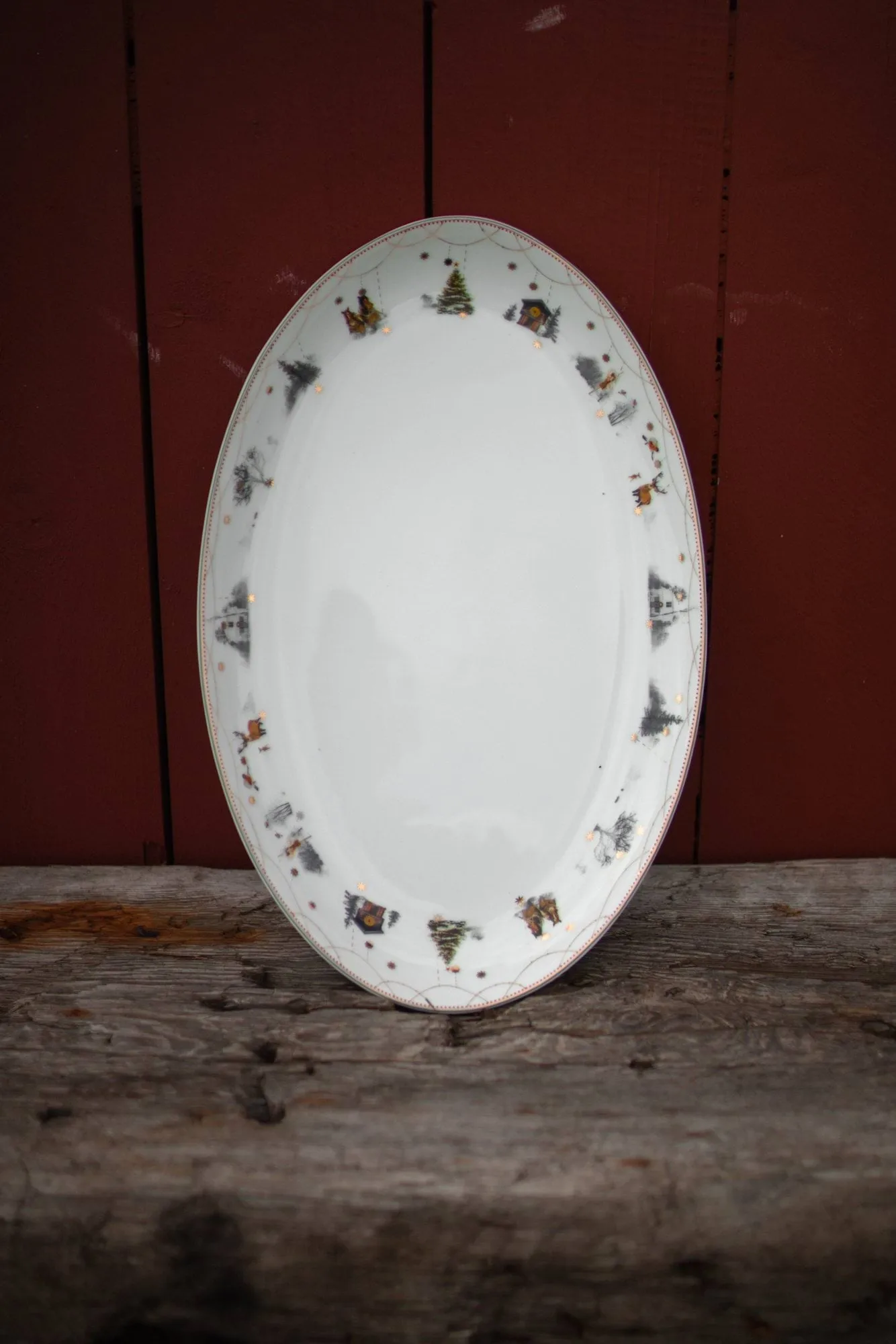 Julemorgen Story ovalt fad, 39 cm Wik & Walsøe