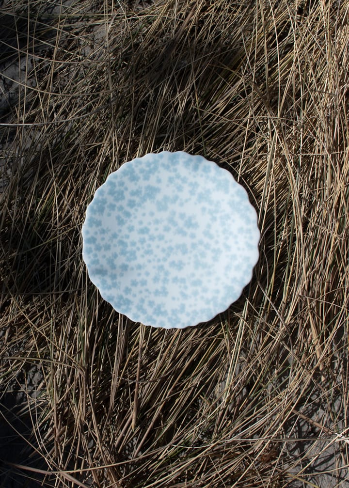 Slåpeblom tallerken Ø21 cm - Blå - Wik & Walsøe