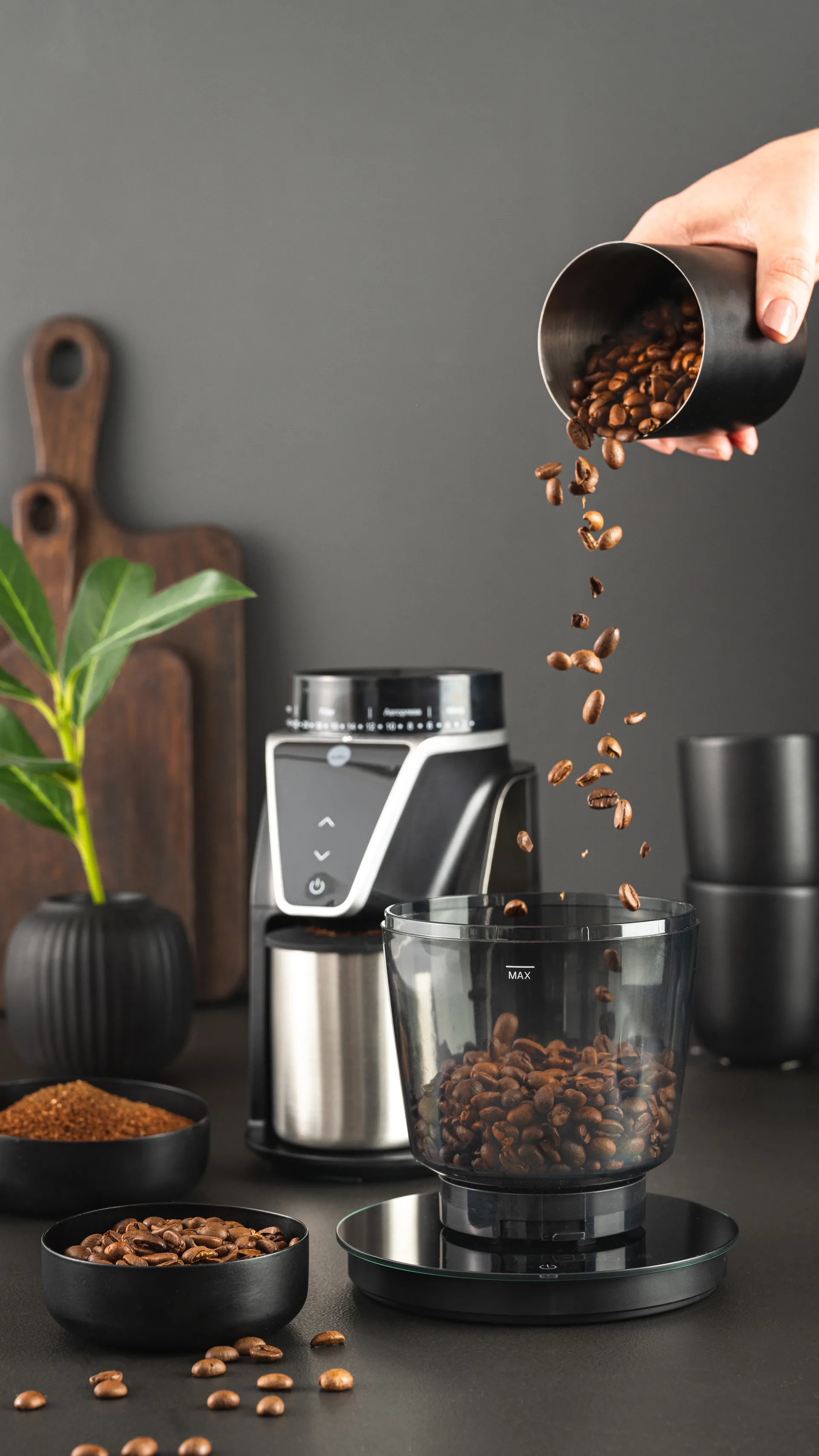 CG1S-275 kaffekværn med digital timer, Sort Wilfa