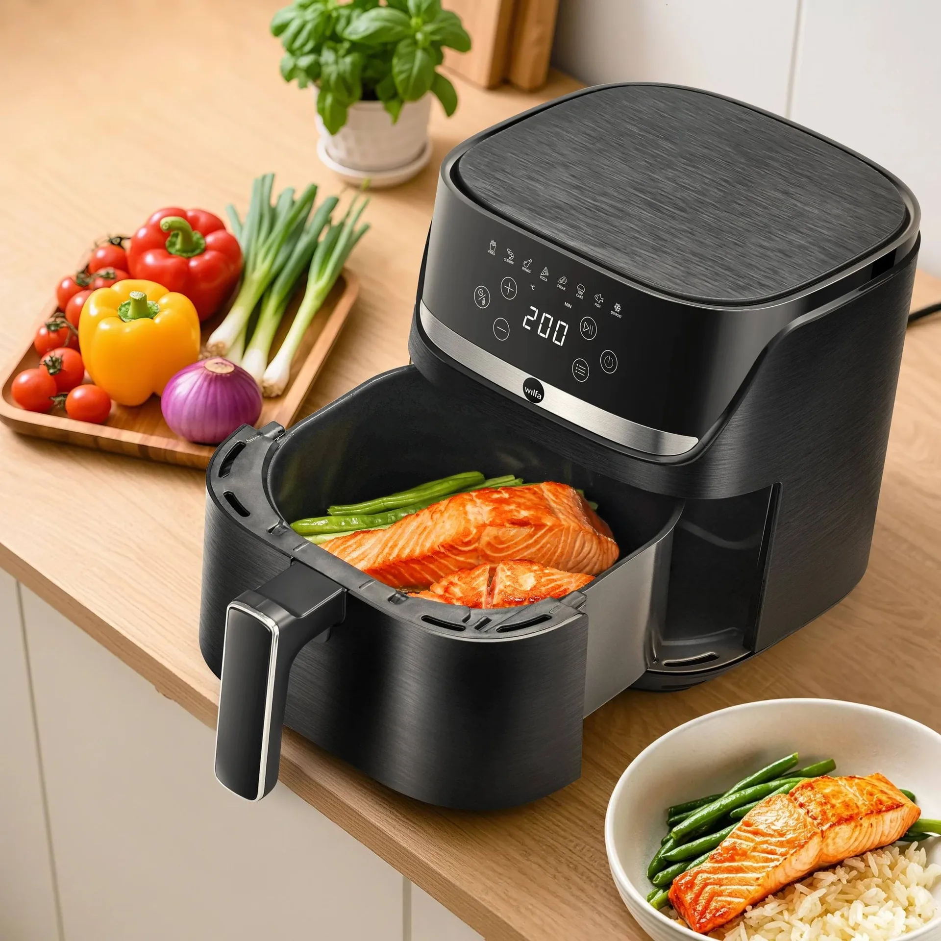 Wilfa AF4B-40P Crispier airfryer, Sort, 4 L Wilfa