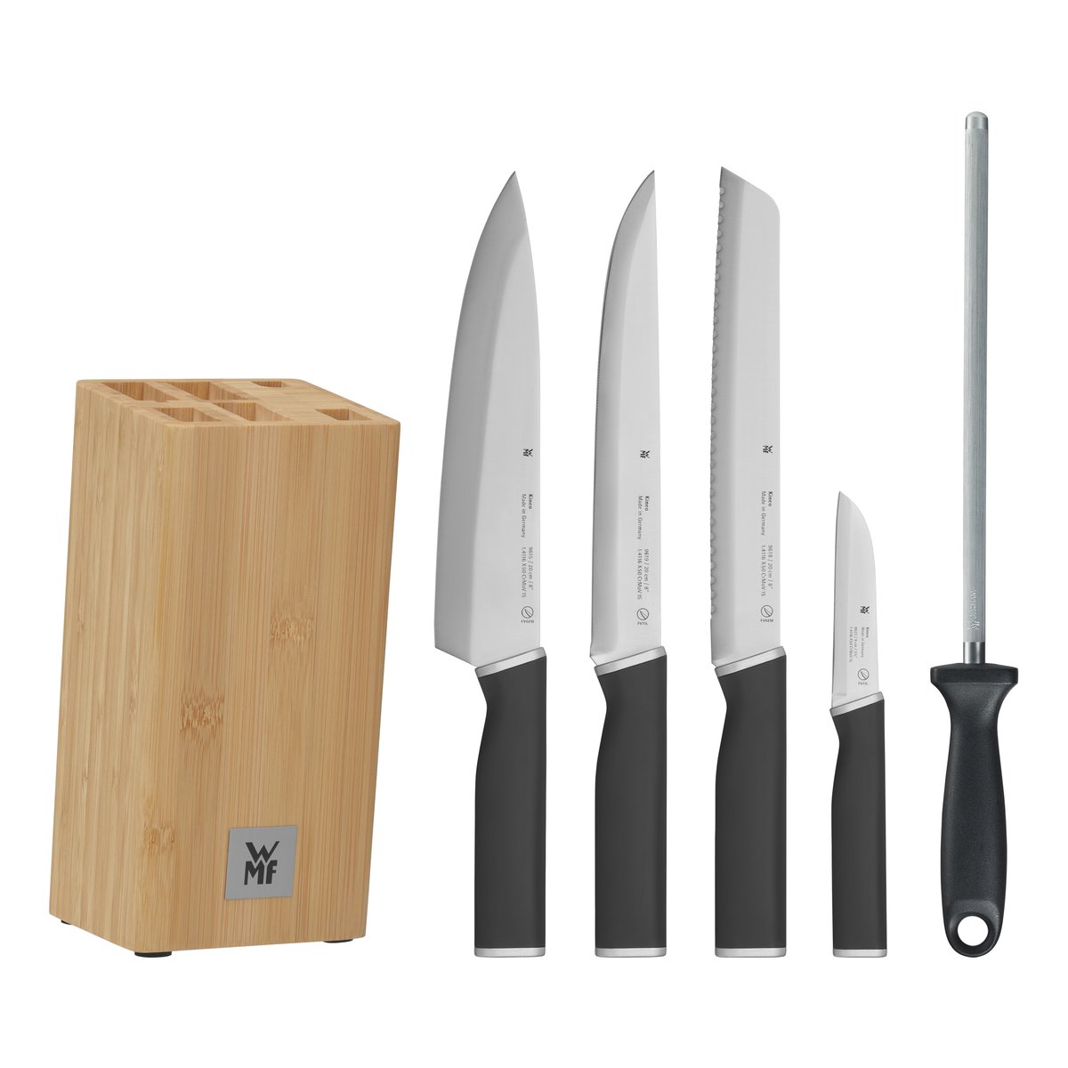 WMF Kineo knivblok med 4 knive cromargan Rustfrit stål