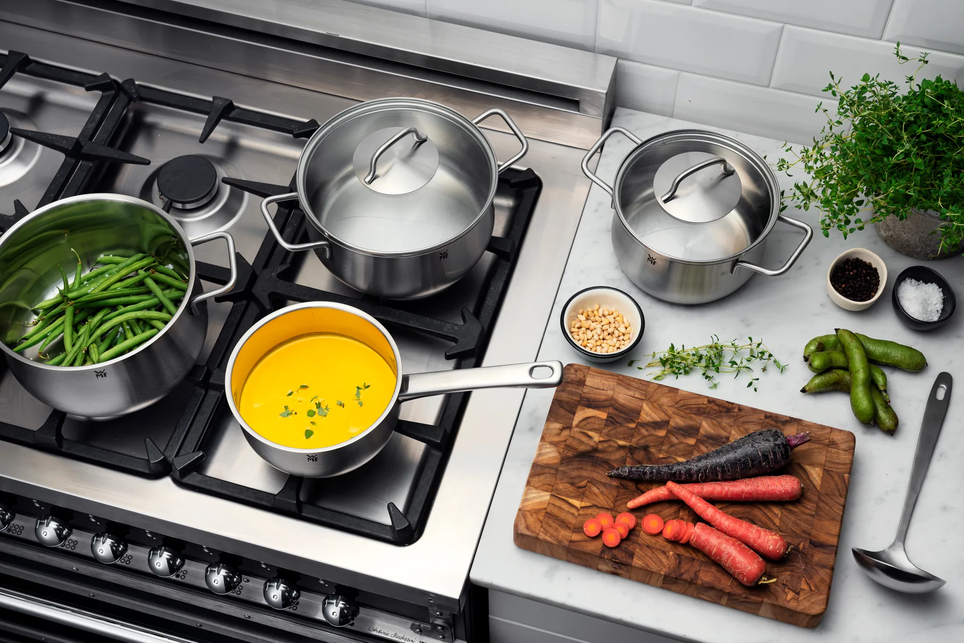 Mattea grydesæt 5 dele, Rustfrit stål WMF