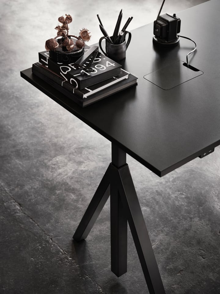 Works skrivebord sort 78x140 cm Works