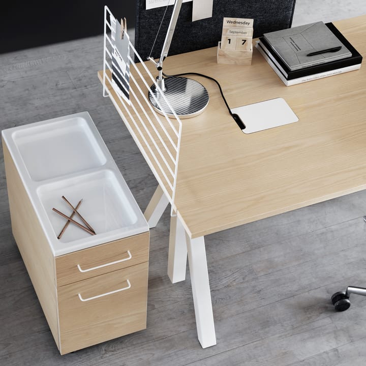 Works trådrist til arbejdsbord, hvid Works