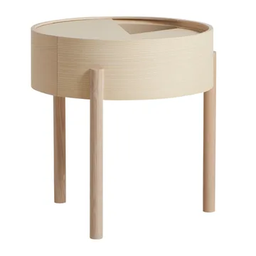 Arc sidebord - hvidpigmenteret asketræ - Woud
