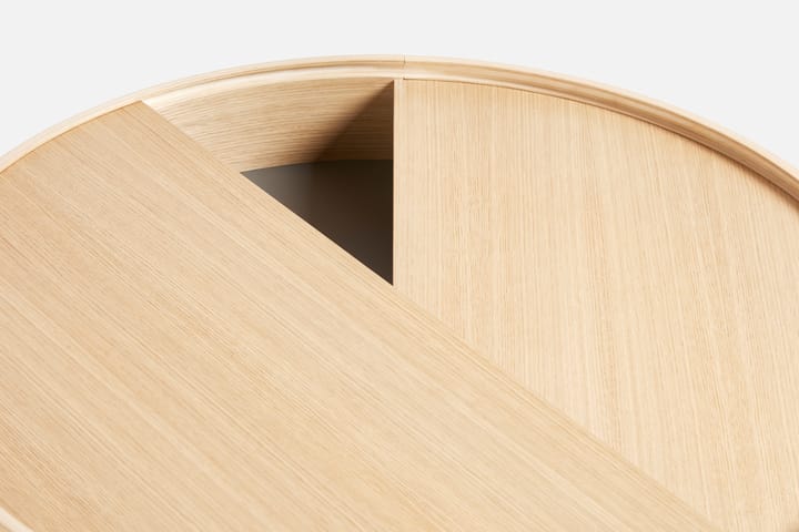 Arc sofabord Ø89 cm, Hvidpigmenteret eg Woud