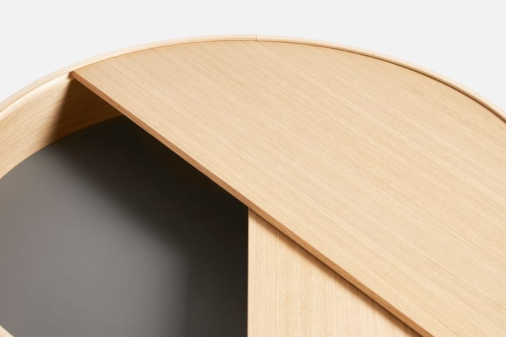 Arc sofabord Ø89 cm, Hvidpigmenteret eg Woud