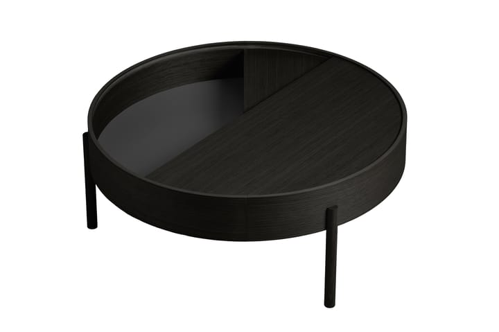Arc sofabord Ø89 cm, Sortmalet ask Woud