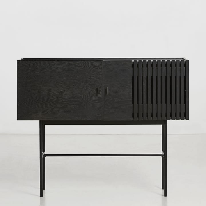 Array sidebord, 120 cm, sortmalet egetræ Woud