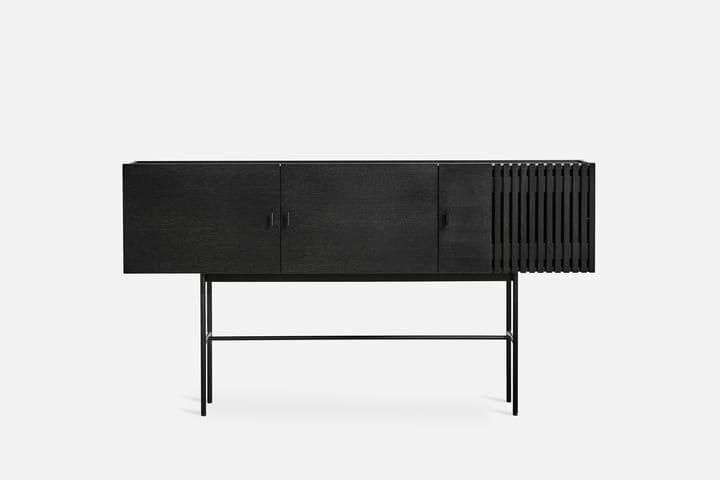 Array sidebord, 180 cm, Sortmalet eg Woud