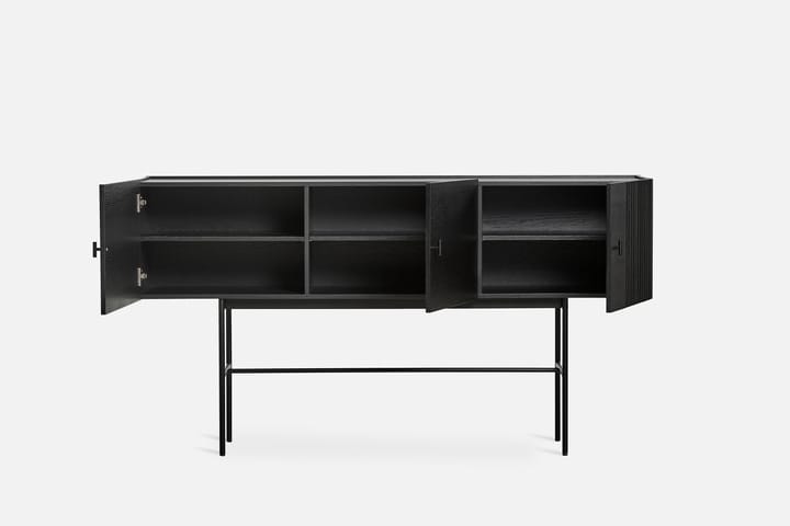 Array sidebord, 180 cm, Sortmalet eg Woud