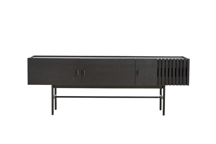 Array sidebord lavt, 150 cm, Sortmalet eg Woud