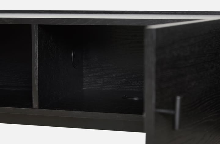 Array sidebord lavt, 150 cm, Sortmalet eg Woud
