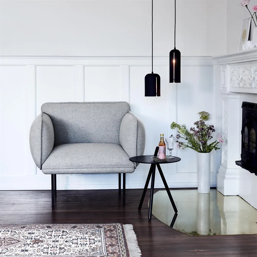 Come here bord, sortmalet eg Woud