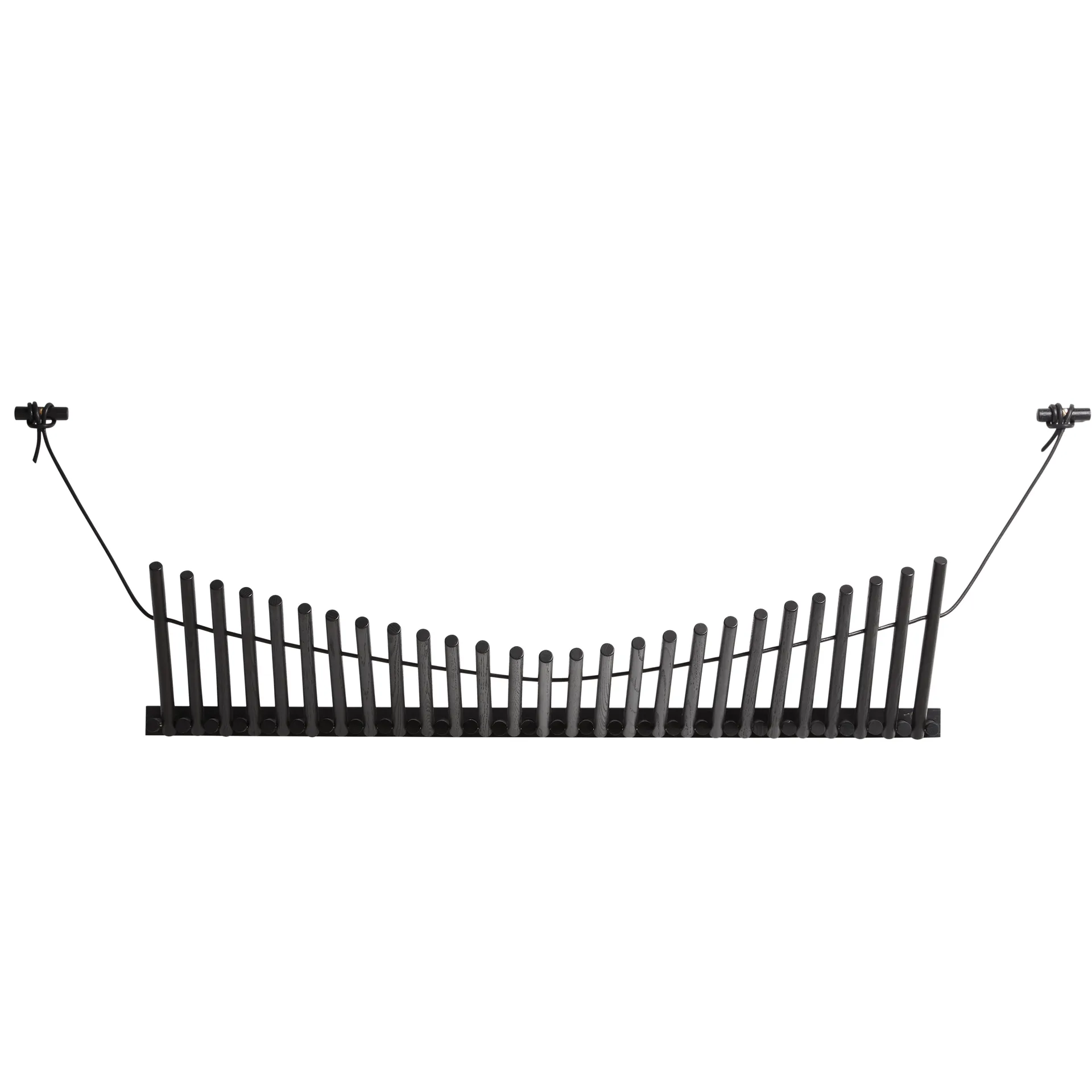 Knaegt knagerække, sortmalet eg Woud