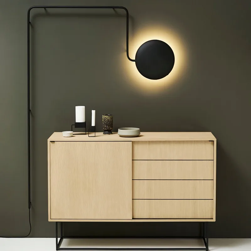 Mercury væglampe, sort Woud