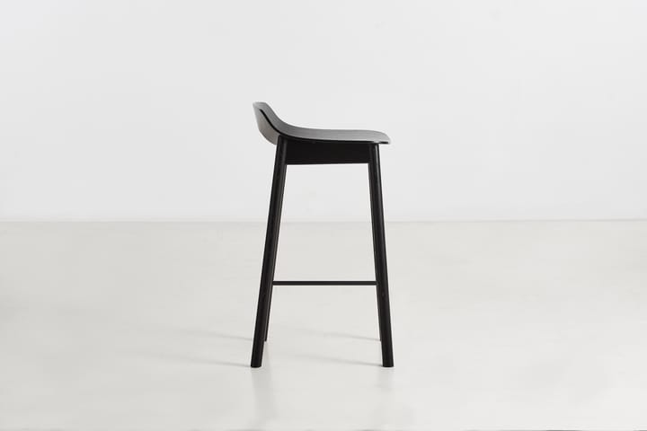 Mono barstol 65 cm, Sortmalet ask Woud