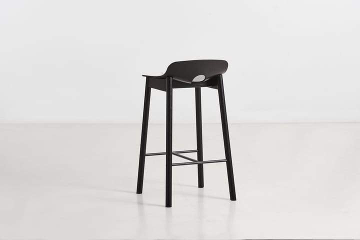 Mono barstol 65 cm, Sortmalet ask Woud