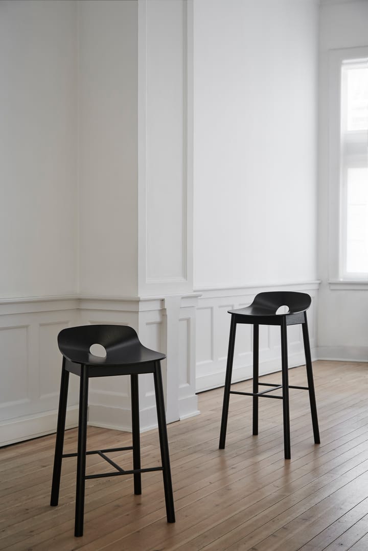 Mono barstol 65 cm, Sortmalet ask Woud