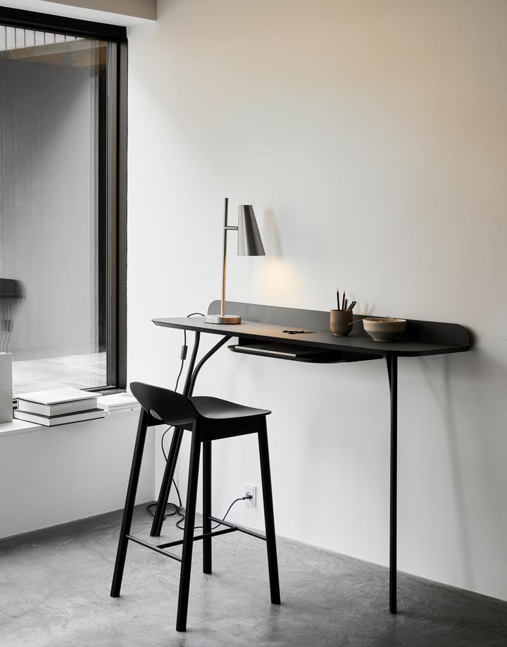 Mono barstol 65 cm, Sortmalet ask Woud