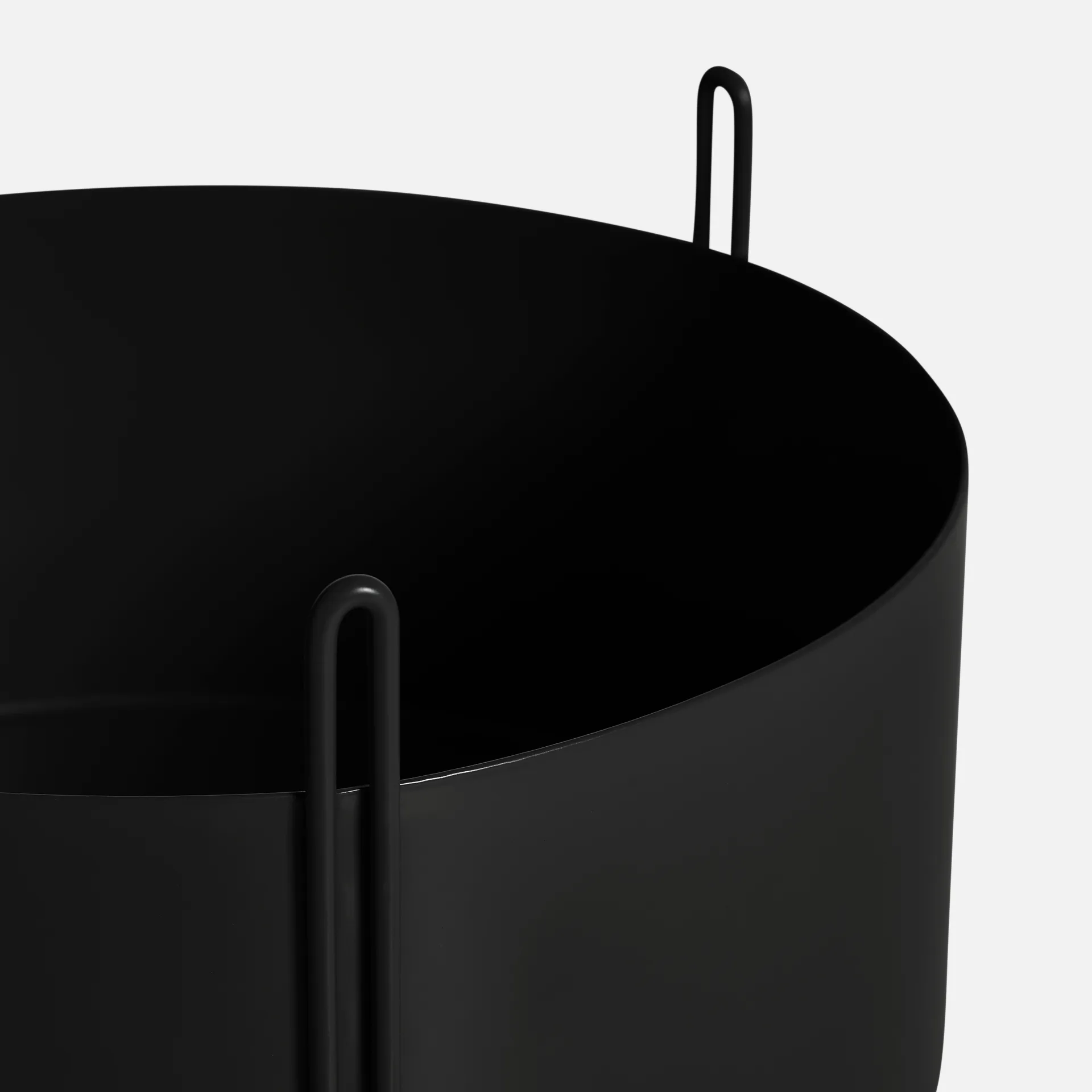 Pidestall blomsterkrukke large Ø40 cm, Sort Woud