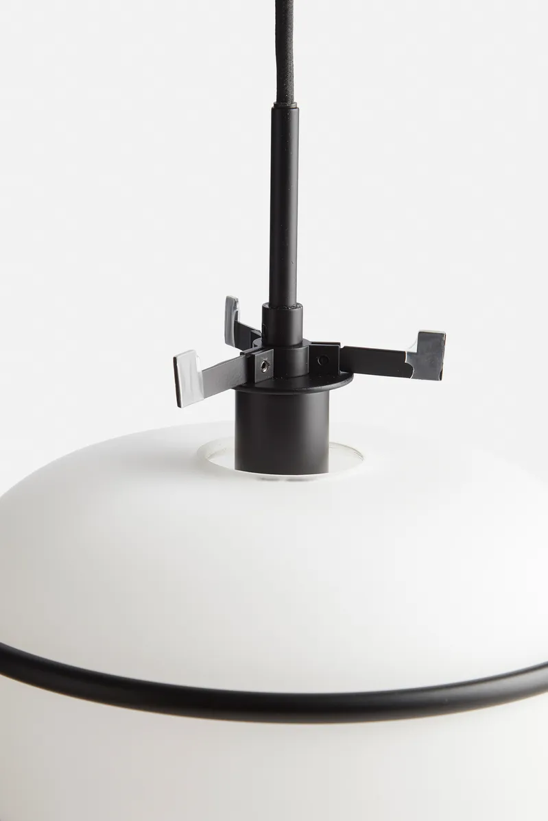 Pump pendel, sort, opal Woud