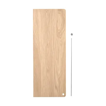 Stedge Add-on hylde - Hvidpigmenteret eg-børstet stål - Woud