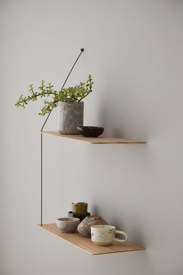 Stedge hylde 60 cm, Hvidpigmenteret eg Woud