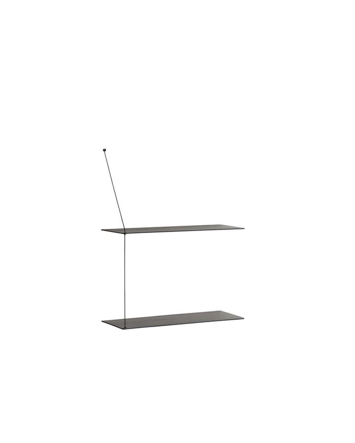 Stedge hylde 60 cm, Sortmalet ask Woud