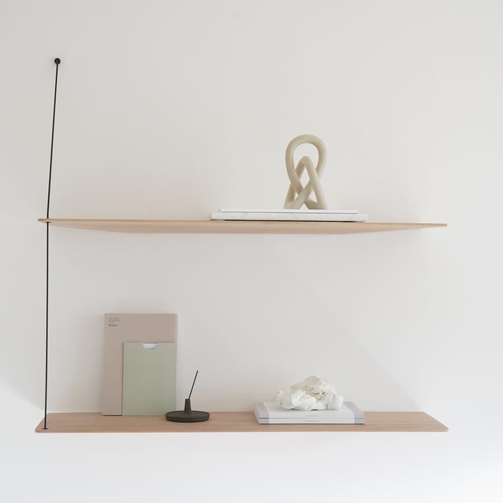 Stedge hylde 80 cm, hvidpigmenteret eg Woud