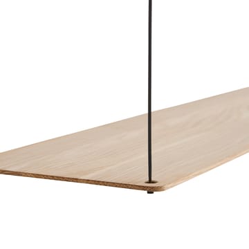 Stedge hylde 80 cm - hvidpigmenteret eg - Woud