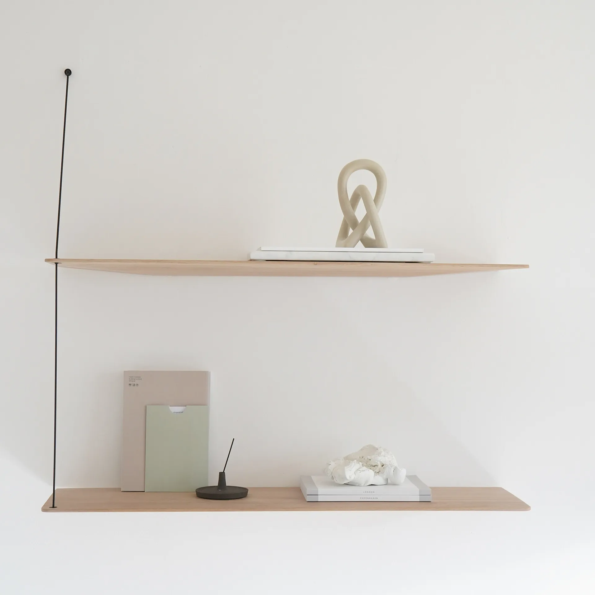 Stedge hylde, Hvidpigmenteret eg, 80 cm Woud