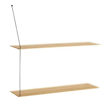 Stedge hylde - Hvidpigmenteret eg, 80 cm - Woud