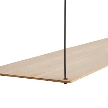 Stedge hylde - Hvidpigmenteret eg, 80 cm - Woud